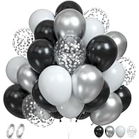 Amazon | バルーン 風船 40個 ナイトブルー シルバー ホワイト